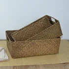 Natural Arts And Crafts Natural Water Hyacinth Storage Bins Rectangular Basket Arts And Crafts