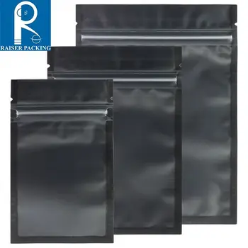 Assorted Sizes Matte Clear/Black/Black Zip Lock Bags PE Plastic Flat Ziplock Package Bag