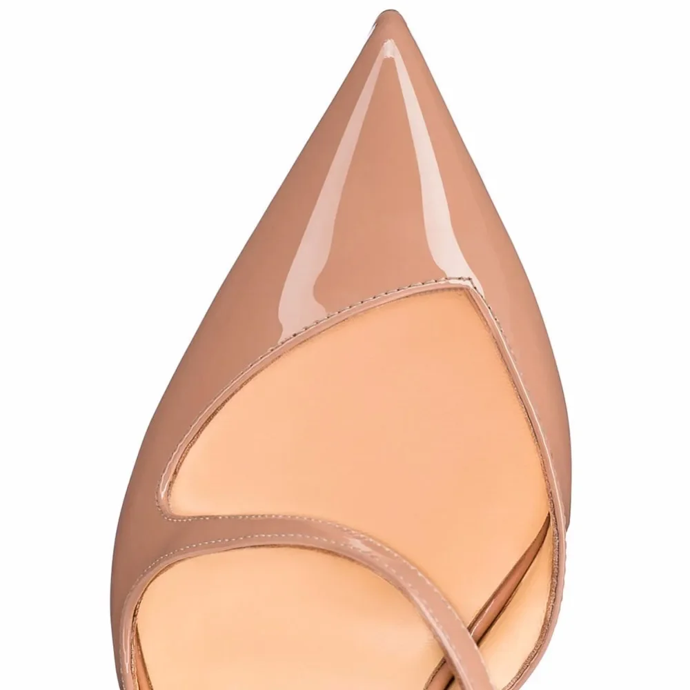 Halle Pointed Toe Nude Heel Boots
