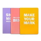 School 2021 School Supplier Round Corner A5 Hot Stamping Foil Hardcover Notebook With Pocket