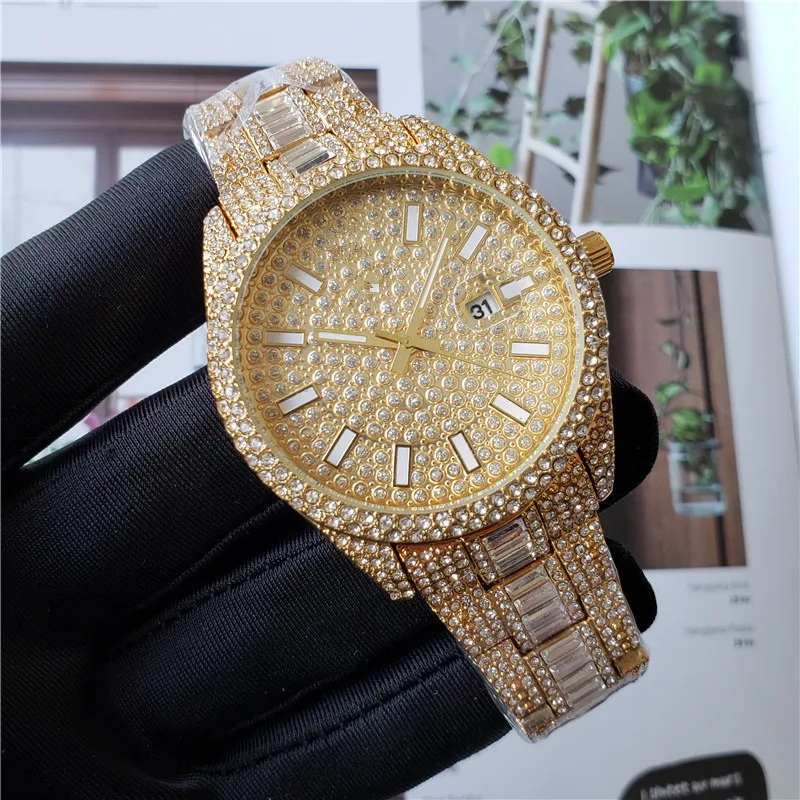 diamond studded watch