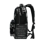 High School Hot Sale High Quality Backpack Large All Inclusive Printing Black Twill Weave School Bag