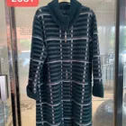Coats Women Winter Luxury Faux Mink Fur Cardigan Fashion Long Knitted Loose Coats