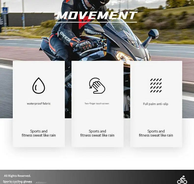 Men's Full-Finger Anti-Slip Outdoor Riding Gloves Autumn Winter Knight Racing Electric Car Off-Road Motorcycle Accessories