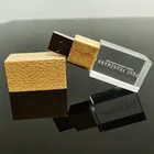 Usb Drive 64gb Custom 3D Logo Wooden Acrylic Glass USB 3.0 Flash Drive 8GB 16g 32GB 64GB Usb Sticks