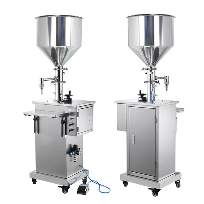 Guangzhou BS manual filling machine for cosmetics liquid cream 100ml 1000ml mini vertical piston stainless filler machine