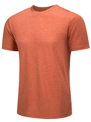 Men's Summer Running T-shirt Short Sleeve Tee Quick Dry Gym Workout Casual Shirts Crew Neck Basic Tee