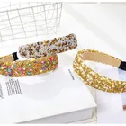 Hoop BH-264 2020 East Gate Headband Vendors Vintage Crystal Sponge Hair Hoop Crystal Headband For Women