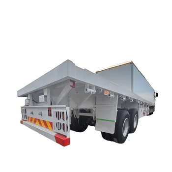 New Style 6 Axles 8axles 60 T Container Chassis Trailer Flat Bed 12R22.5 Tyre link traile truck Semi-Trailer