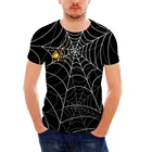 T-shirts New Arrival Hot Design Graphic T Shirts Sustainable Spider Web Image T-Shirts Men