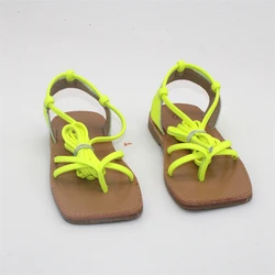 2022 summer new style kids beach gladiator sandals shoes toddler baby girls laced up square sandals for children