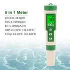 Temperature Meter 5in1 Water Quality Pen PH / EC / TDS / ORP / Temperature PH Meter Conductivity