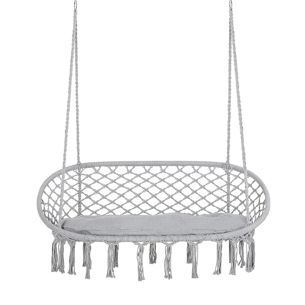 macrame bench swing