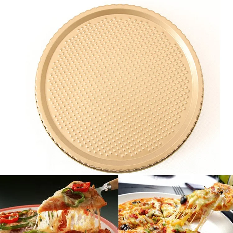 new creative gold round sunflower pie plate non stick flower shaped cake mold carbon baking tray metal pizza pan