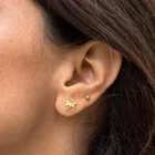 Earring Earrings S925 Tiny Stud Minimalist Dragonfly Ear Studs Gold Plated Earring For Women Earrings