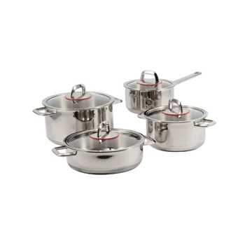 4 Pcs With Combination Lid  Stainless Steel Kitchen Pan and Cooking Pot Set