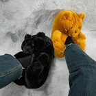Bear Slippers China Wholesale Fluffy House Teddy Bear Slippers For Women