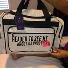 Pink Custom Spend A Night Bag Overnight Bling Bling Pink Best For Travel Tote Bag Duffle Luggage Clear Bag