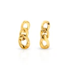 Gold Plated Chris April In Stock 316L Stainless Steel PVD 18K Gold Plated Vintage Chain Earrings