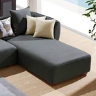 Gray Dark Gray Modern Style Linen Fabric Sofa Design Furniture Living Room Sofa L Shape