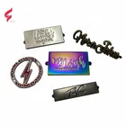 Logo Handbag Logos High Quality Design Metal Brand Name Raised Metal Logo Plates For Handbag Brand Logos