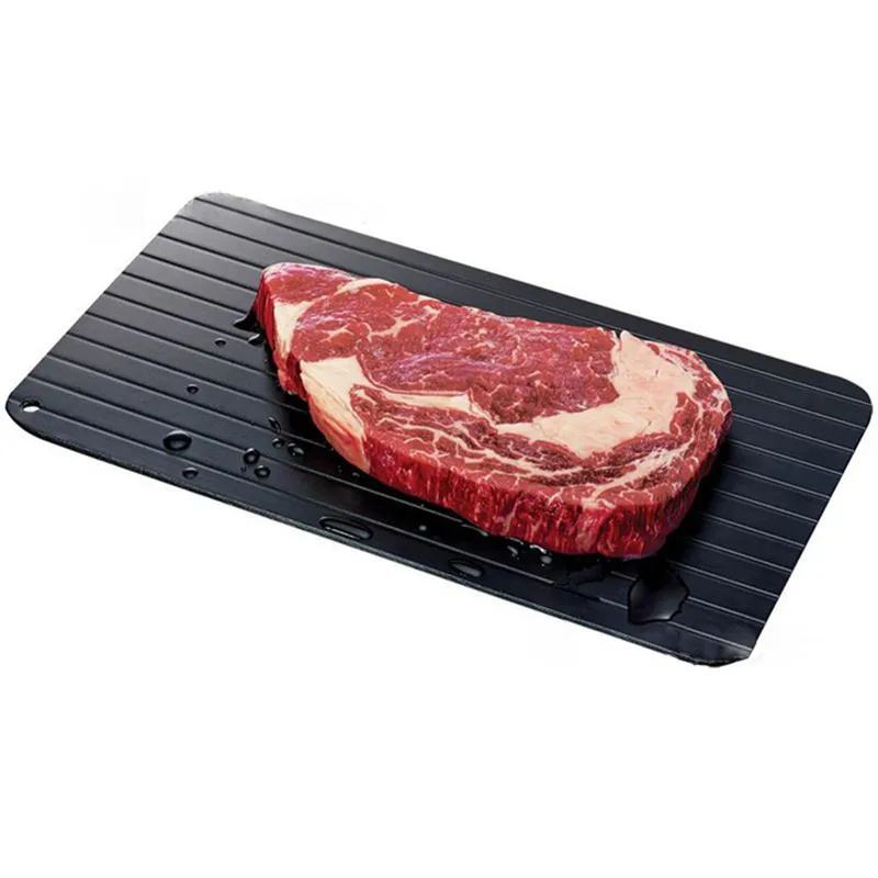 H471 Kitchen Tools 3 Sizes Aluminum Alloy Food Fast Defrosting Mat Multi Function Fish Meat Fruit Quick Thawing Plate