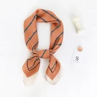 Silk Tie New Design Style Elegant Women Square Silk Band Head Neck Hair Tie Band Small Fashion Square Scarf