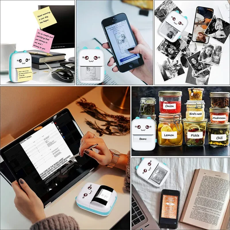 Photo Picture Mini Portable Pocket Printer Customized Brand Office Student Wireless Thermal Mini Label Printer