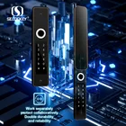 Door Lock For Aluminum Smart Biometric Keypad Door Lock Finger Print Glas For Aluminum Entrance Front Exterior Door