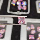 Wholesales Pink Diamond 0.8ct 1.5ct 2 Carat Asscher Cut Moissanite