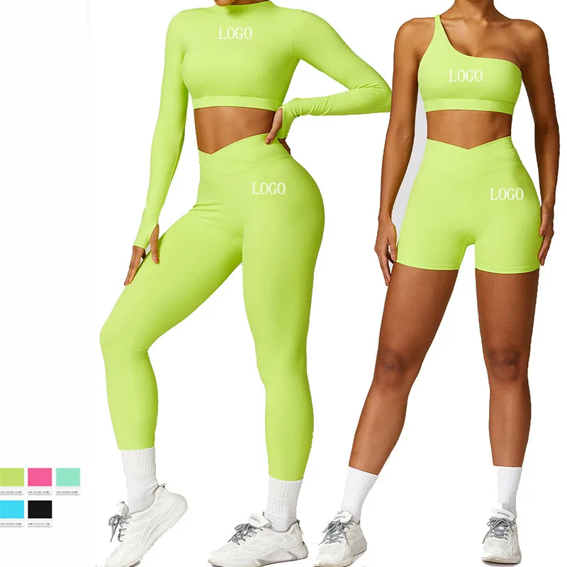 Apparel Women Soft One Shoulder Yoga Bra Workout Gym Sportswear Women Top Clothings One Shoulder Active Sports Bra