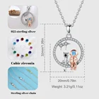 Necklace 925 Sterling Silver Planet Spaceman Cat Astronaut Astronomy Pendant Necklace