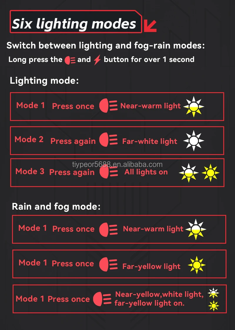lo beam fog light wireless switch light-8