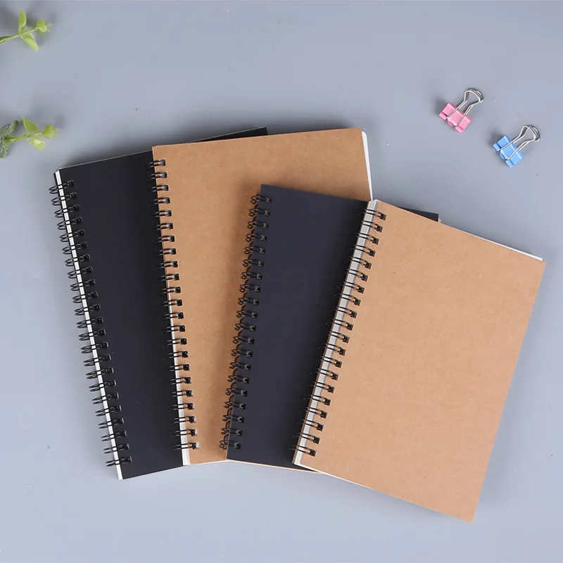 A Simple Sublimation Kraft Paper Spiral Note Book Journals Soft Cover