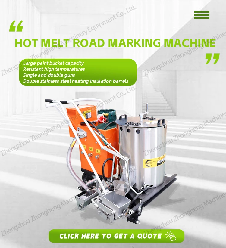 Small Thermoplastic Road Line Marking Machine Hot Melt Scribing Machine