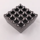 Metal Ashtray Hot Sale Black Color 16 Holes Metal Windproof Smokeless Cigar Ashtray For Promotional Gifts