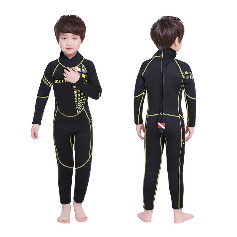3mm Neoprene One Piece Thermal Full Long Sleeve Wet Suits Surfing Swimsuit Warm Diving Kids Wetsuit