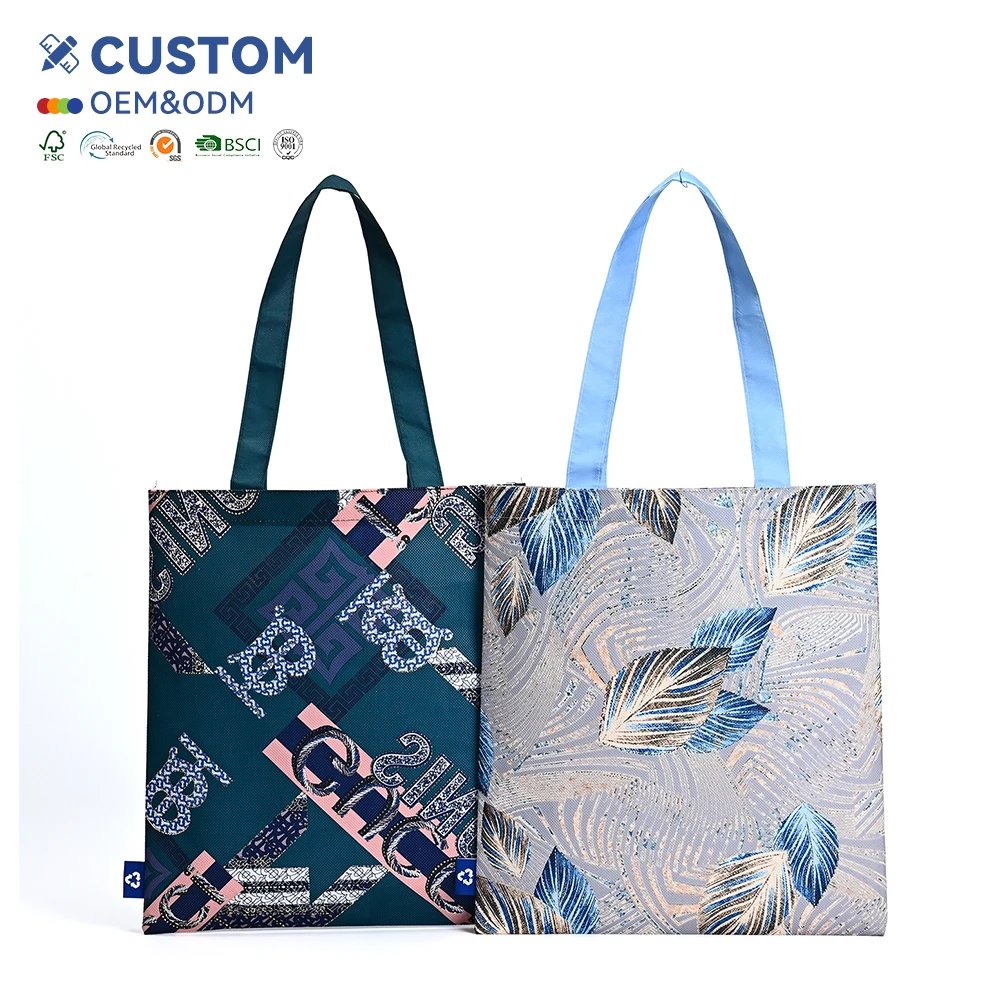 Wholesale Eco-Friendly RPET Linen Cosmetic Bag Customized Logo Waterproof Recyclable Shopping Bags details