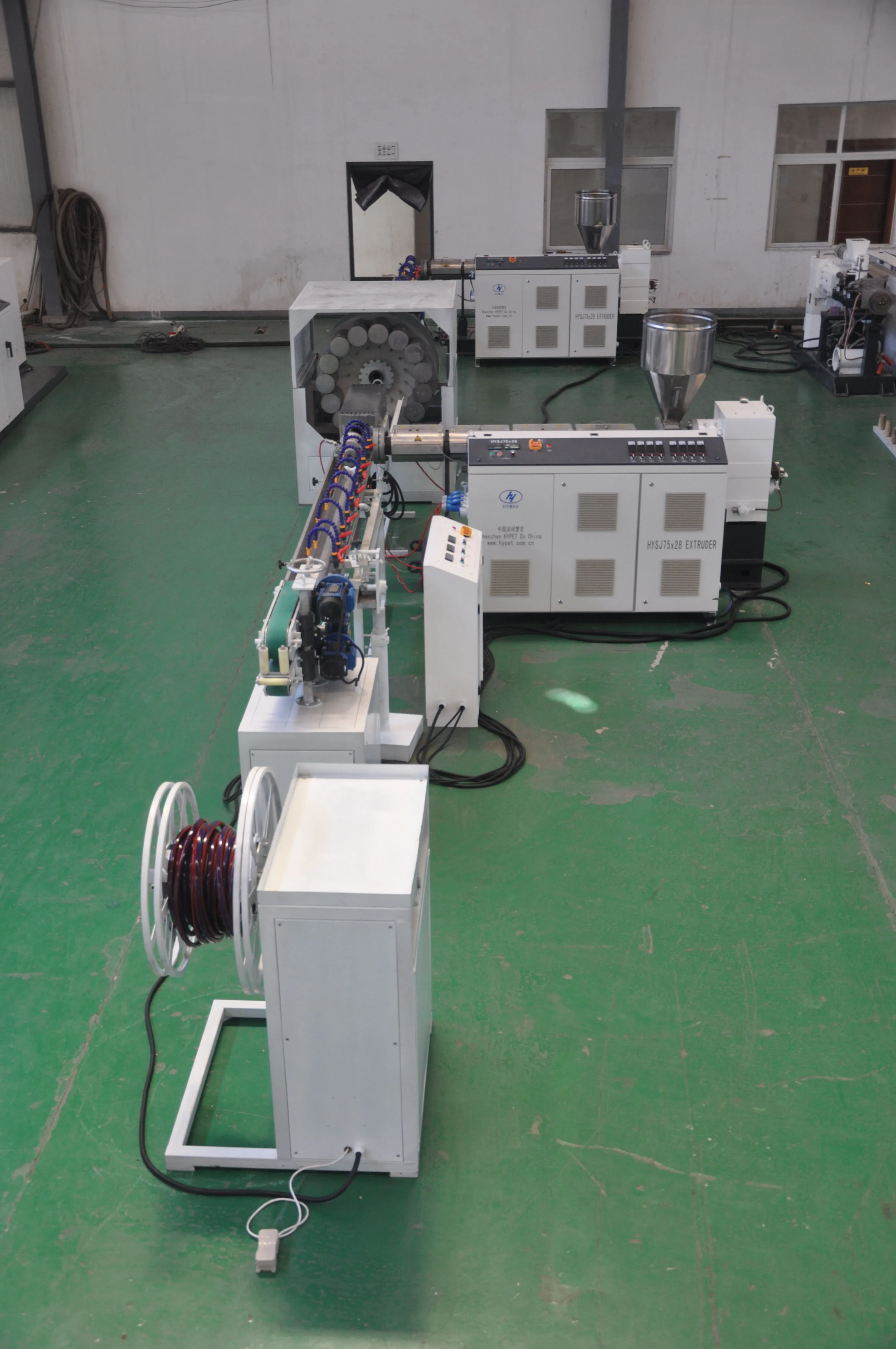 Hypet Plastic PVC Garden Flexible Fiber Renforced Pipe Making Machine / PVC Garden Tapis de production 4