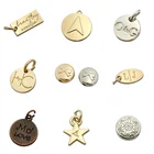 Silver Tags US Standard Custom Made Logo Engraved Silver Color Charms Jewelry Name Tags For Bracelet