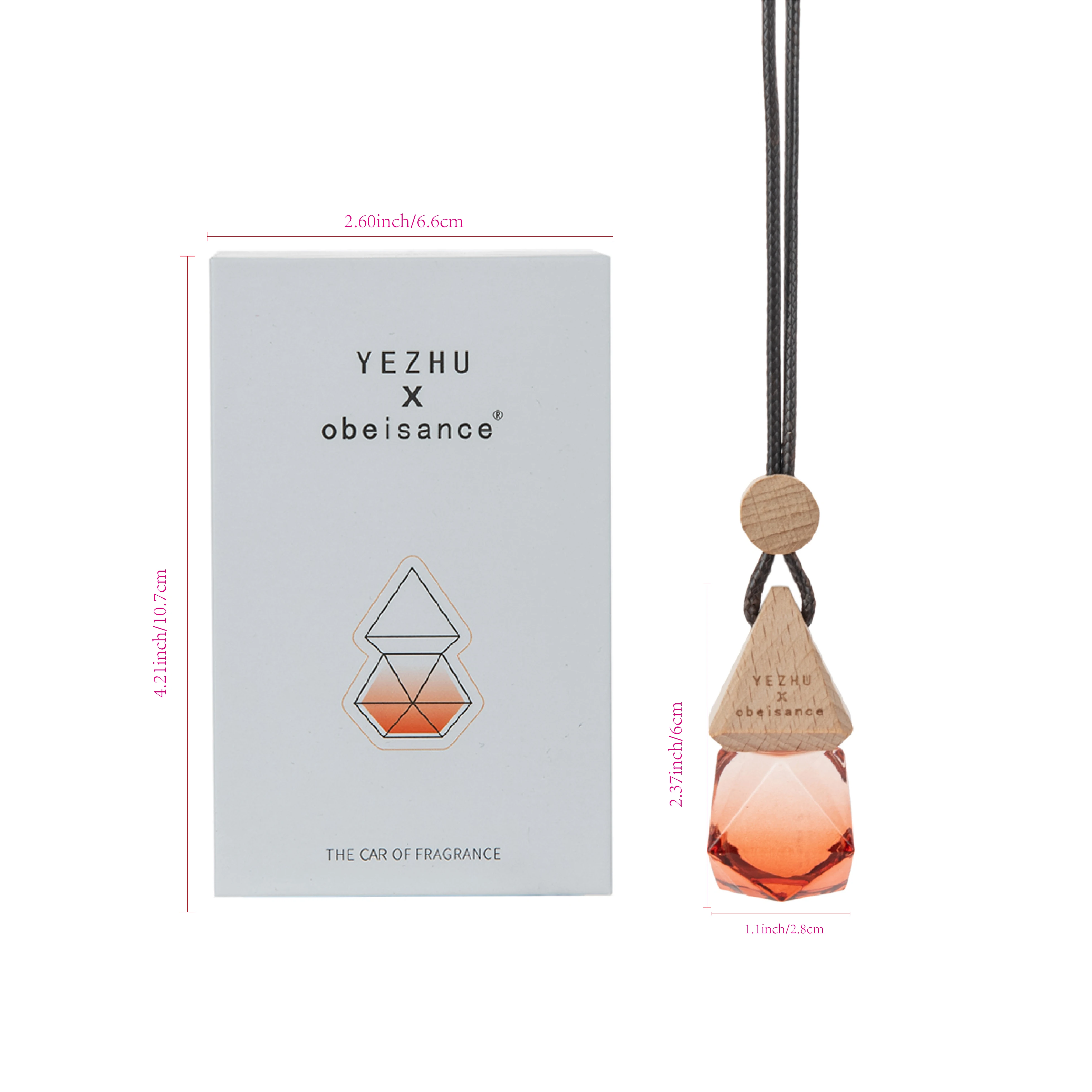 product hanging car air freshener car perfume diffuser essential oil aromatherapy fragrance pendant glass bottle perfume-2