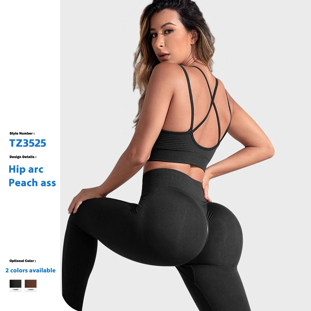 Good Quality Tight Threaded Hollowed Out Quick-Dry Fitness Wear Woman Workout Yoga Sets Fitness For Women