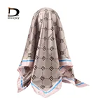 Scarves Scarf Custom Logo Printed Designer Scarves Ladies Silk For Women Stylish Edge Scarf Hair Square Scarf