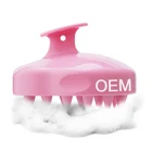 Shampoo For OEM Head Brush Private Label Pink Silicon Shampoo Head Scrubber/Brush For Men