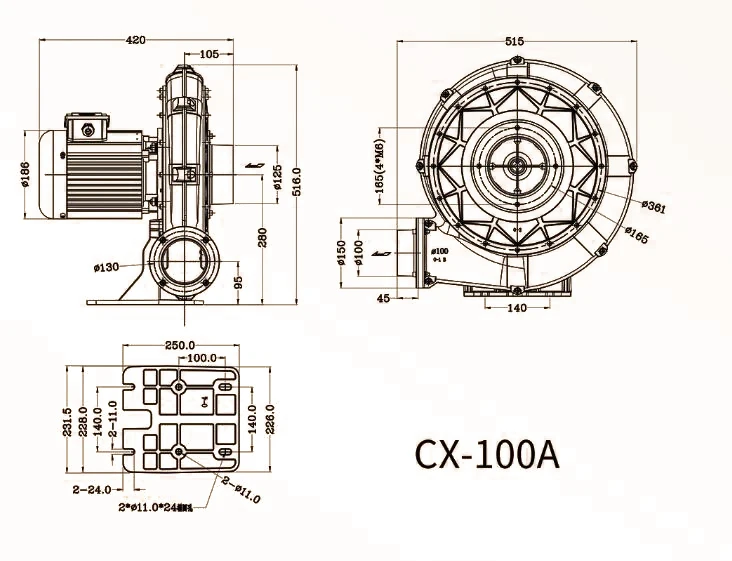 Pressure Industrial Turbo Blower, 220V, 32(m3 - detail 18