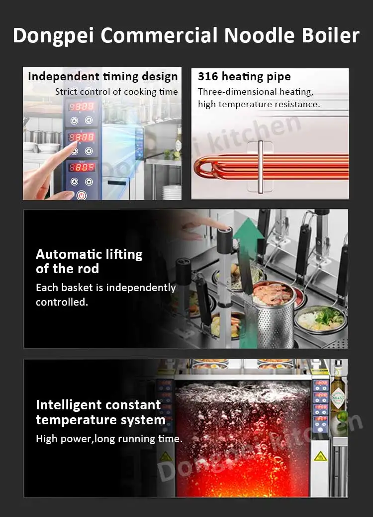 Commercial Equipment Automatic Electric Lift up Pasta Dumpling Boiler Noodle Cooker Boiling Station Restaurant