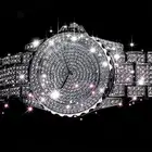 Watches Watch Luxury Men's Watches Full Diamond Iced Out Watch Set Quartz Watch Round Screen Relojes