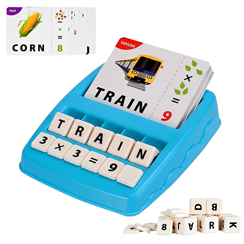 Educational 2 in 1 Counting Math & Matching Letter Game Word Puzzles Toys English alphabet Spelling game for kids