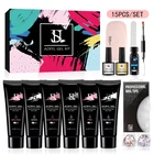 Nail Nail Gel Set Nail Extension Poly Gel Nail Set Box Private Label 12 Colors Poly Gel Nail Kit With Uv Led Lamp