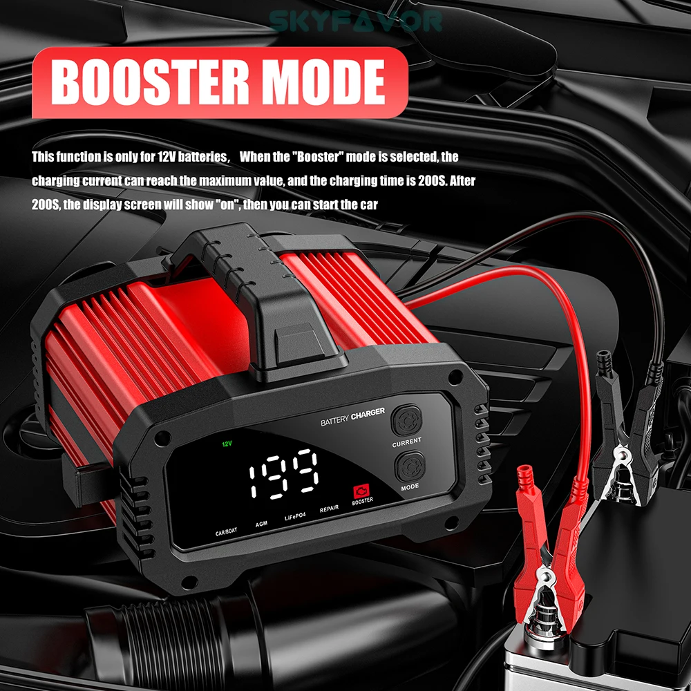 2024 new products car battery charger 12v 24v 25A lifepo4 lead acid Universal battery charger for truck motorcycle car battery